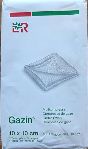 Gazin Mullkompressen 10x10 cm Unsteril 12fach Op, 100 St