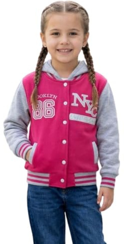 A2Z 4 Kids Unisex Jungen Mädchen Baseball NY ATHLETIC Mit kapuze JACKE Varsity Kapuzenpullover Neu Alter 5-13 Jahre