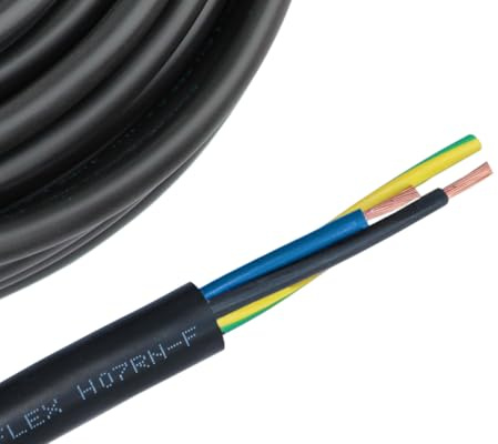 H07RN-F 3x1,5mm² Gummikabel Meterware 10-100 Meter, Länge:15 Meter
