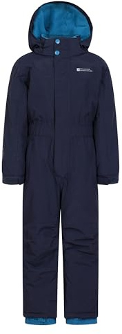 Mountain Warehouse Cloud Kinder Schneeanzug - Wasserdichter, einteiliger Winteroverall mit verschweißten Nähten & Fleece-Futter für Mädchen, Jungen Marine Kinder 152 EU (11-12 Jahre)