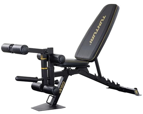 Tunturi Centuri Hantelbank UB100, Fitnessbank, verstellbar, klappbar, Bauchtrainer