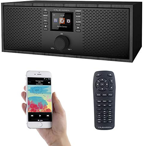 VR-Radio Radio WLAN: Stereo-WLAN-Internetradio, Farb-Display, 12 W, Bluetooth 5, Fernbed. (Webradio, Internetradios, Box)