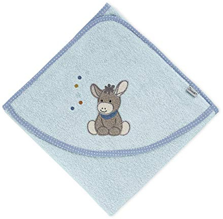 Sterntaler Baby Handtuch Kapuze - Kapuzenhandtuch EMMI - Badeponcho- 100% Baumwolle, schnell trocknend - Badetuch mit Kapuze