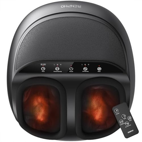RENPHO Fußmassagegerät 2026 Aktualisiert, Shiatsu Fussmassagegerät Elektrisch Testsieger mit Wärme, Fernbedienung, Kneten, Rollen und Luftkompression, Massagegerät für Füße, Muttertagsgeschenk