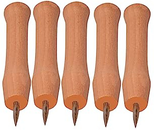 teemando® 5 X Marken Dosenlocher aus Holz, 11 cm lang