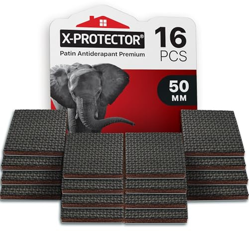 X-Protector Antirutsch Pads 16 Stück 50 mm - Antirutsch Gummi Selbstklebend - Rutschhemmer für Möbel - Anti-rutsch Gummi - Antirutschpads für Möbel!
