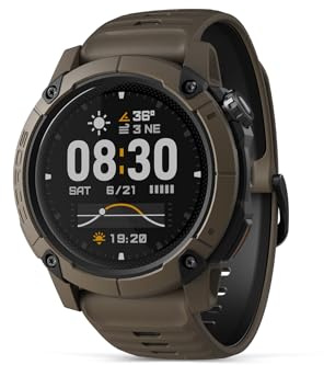 COROS Nomad Robuste Outdoor GPS-Sportuhr, 1,3-Zoll-MIP-Display, 22 Tage Akkulaufzeit, vorinstallierte globale Karten – Mikrofon zur Aufnahme von Sprachnoten, geeignet für Angeln