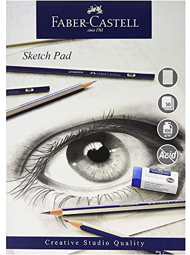 Faber-Castell Creative Studio Skizzenblock, A4 100 g/m² Block mit 50 Blatt