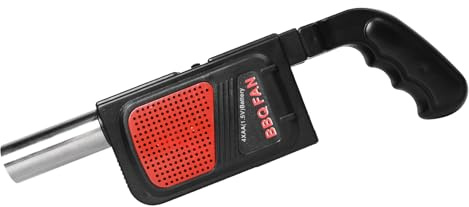 Pumwoy Grillgebläse, Barbecue Blaeser, Handheld BBQ Gebläse, Electric BBQ Fan, Feuer Gebläse Elektrizität BBQ Gebläse für Kochen im Freien, Picknick, Camping