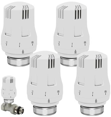 AVCXEC Thermostatkopf, 4 Stück Heizkörper Thermostatkopf, M30x1,5 Heizkörperventil Thermostat, Heizungsregler, Heizungsventil, Heizkörper Thermostatventile, Thermostat-Kopf für Büro, Zuhause