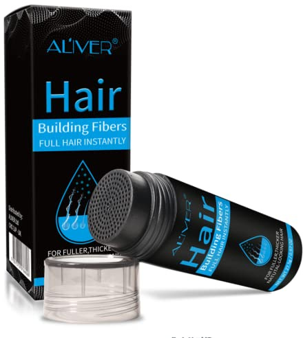 Haarpulver zur Haarverdichtung Schwarz Streuhaar Schütthaar mit Soforteffekt bei Geheimratsecken, Haarausfall und lichtem Haar 27.5G (Negro)