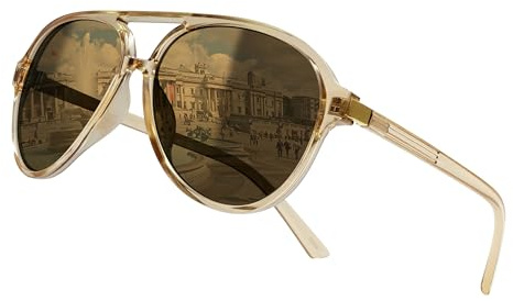 80Days Pilotenbrille – Klassischer Doppelsteg, Dezentes Metalldetail, UV400 Schutz