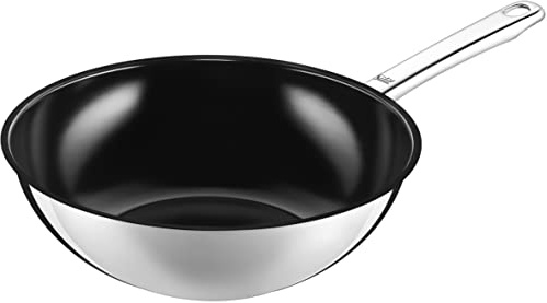 Silit Wuhan Wokpfanne Induktion 28 cm, Wok Edelstahl beschichtet, backofenfest