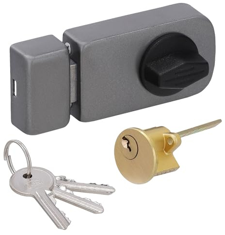 KOTARBAU® Zusatzschloss 60 mm 3 Farben mit Außenzylinder Verschiedenschließend Kastenschloss (Anthrazit) Türzusatzschloss Türschloss Schloss Kastenzusatzschloss