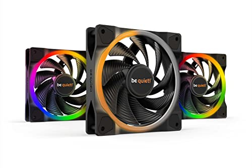 be quiet! Light Wings 120mm Black High-Speed PWM ARGB Lüfter, Triple Pack | Vielzählige Farben und Effekte, 18 ARGB LEDs, 7 geräuschoptimierte Lüfterblätter, hoher Airflow, langlebiges Rifle-Lager