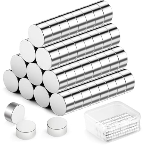 Oderra 60 Stück Mini Magnete, Kleine, 6x3mm, Neodym Magnet,Kühlschrank Magnete zum Basteln,Magneten Starker Halt für Whiteboard,Kühlschrank,Handwerk,Fotos