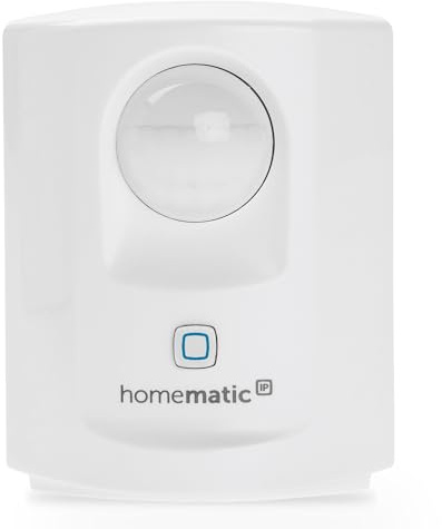 Homematic IP Smart Home Bewegungsmelder mit Dämmerungssensor – innen, Zubehör für Smart Home mit App-Funktion, für Alarmlösung, schaltet Leuchten, Energie sparen, 142722A0