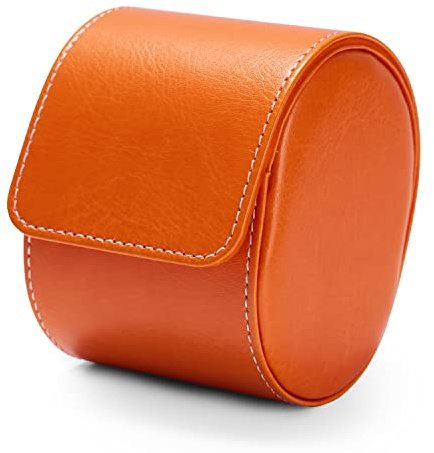 Oirlv Orange Uhrenrolle,Uhrenbox, | Luxus PU Leder Uhrenaufbewahrung Für Uhrbox Weihnachten Geburtstag