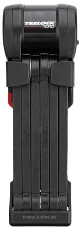 TRELOCK FS 580/90 TORO Faltschloss – Länge 90 cm – Sicherheitsstufe 15 – inkl. X-Press Halter – Fach für Tracking Tag