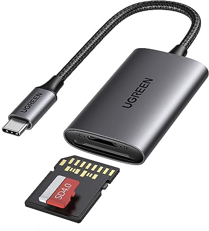 UGREEN SD Kartenleser Micro SD USB C Card Reader (SD 4.0) | 312MB/S USB C Kartenlesegerät, kompatibel mit iPhone 17 Serien, Galaxy S25 Serie, iPad Pro/iPad Air, MacBook usw