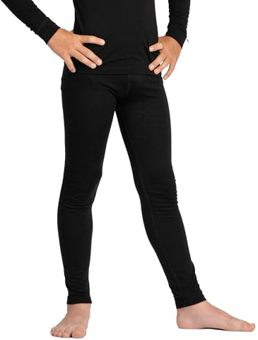 menique Kinder 100% Merinowolle Thermo-Leggings, 160gsm Skiunterhose | warme atmungsaktive Funktionswäsche für Jungen und Mädchen, weich und temperaturregulierend, für Winter Skifahren und Outdoor