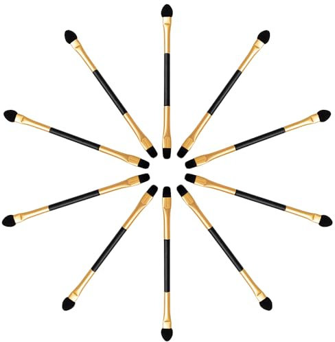 Make-up Pinsel Lidschattenpuder Pinsel 10 Stück Doppelseitige Lidschattenpinsel Sets Concealer-Pinsel Lidschatten-Applikator, Lippenpinsel Augen Make-Up Schwamm Kosmetik-Trockenpinsel Eyeliner-Pinsel