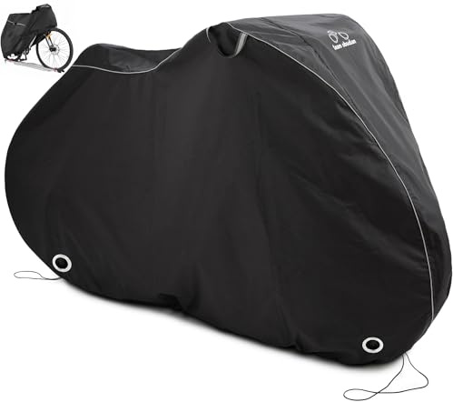 TeamObsidian Fahrradgarage wetterfest - Fahrradabdeckung wasserdicht - 210D Fahrrad Garage Outdoor - 1 bis 3 Fahrräder - Fahrradplane Fahrrad Abdeckung - Fahrradschutzhülle