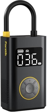 Fanttik X9 Pro Tragbare Elektronische Luftpumpe, 1 Min Schnelles aufblasen Elektrische Kompressor, 10,3 BAR/150 PSI Luftkompressor mit LED-Licht für Fahrrad, Auto, Motorrad und Ball-Klassisch Schwarz