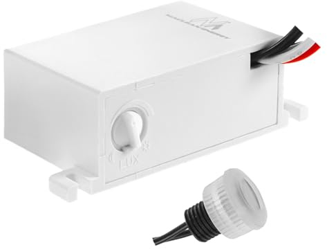Maclean Dämmerungssensor mit Externer Sonde | 12-24V DC | Automatische Lichtsteuerung | LED-kompatibel | Wetterfest IP54 | Einstellbar 5-50 Lux | Energiesparend | Einfache Montage | MCE34 V