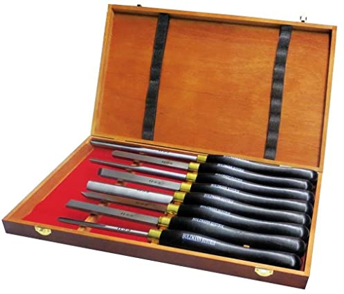 HOLZMANN HSS-Profi-Drechselmesser Set 8-tlg H8TLGN Drechseleisen-Satz Drechseln