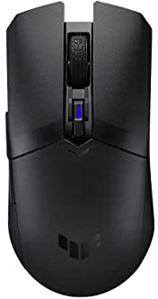 ASUS TUF Gaming M4 Wireless optische Gaming-Maus | kabellos, beidhändig, 12.000 DPI-Sensor, DPI-Taste, Aura Sync, sechs programmierbare Tasten