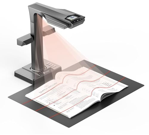 CZUR ET16 Plus A3 Buchscanner 16MP Book Scanner mit OCR, für Office Library | Dokumentenscanner und Visualizer, Schnell-Scan, Laser Curve Flattening, für Archive & Bibliotheken, mit Win, Mac und Linux