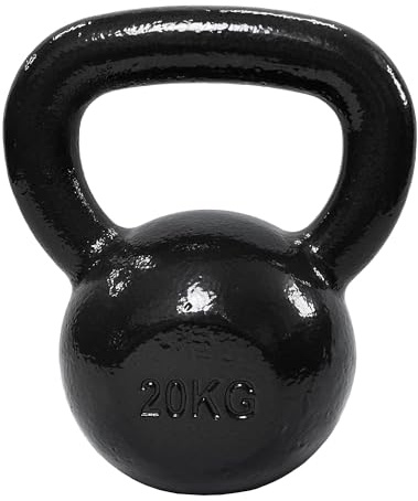 Amazon Basics Kugelhantel aus Gusseisen, 20 kg, Schwarz