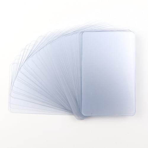 Bustlwor 50 Stück Visitenkarten aus Kunststoff, Transparente Visitenkarte, Mattierte Visitenkarte, für Büro und DIY Geschenkkarte(Matt)…