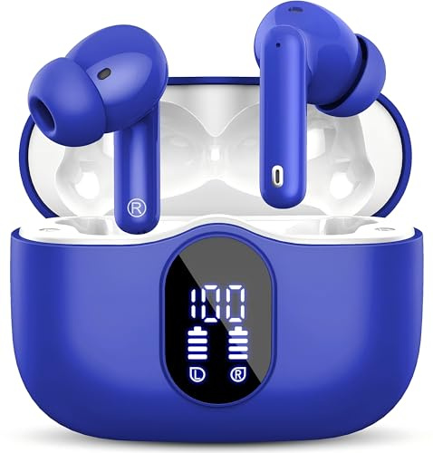 Btootos Bluetooth Kopfhörer, Kopfhörer Kabellos Bluetooth 5.4 Sport In Ear Kopfhörer mit 4 Mikrofon, 40 std Spielzeit, LED-Anzeige, ENC Lärmreduzierung, Tiefer Bass Ohrhörer für Arbeit und Studium