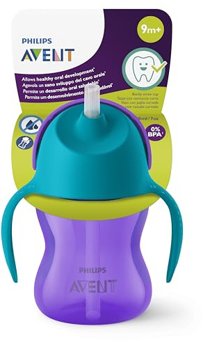Philips AVENT SCF796/02 Strohhalmbecher, Silikon, violett