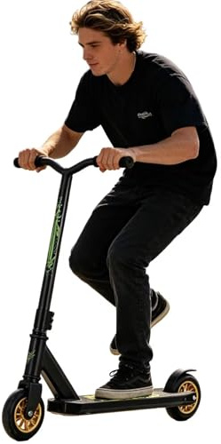 SZCQ Pro Scooters Stunt-Scooter für Kinder ab 8 Jahren, Erwachsene, kompletter Trick-Scooter für Fortgeschrittene, Anfänger, fortgeschrittene und professionelle Fahrer, Teenager, BMX-Stunts, Grün