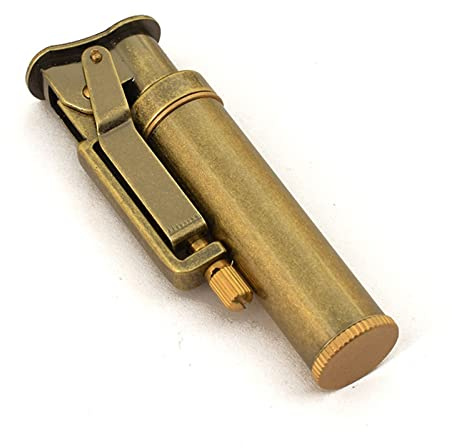 Cooles Vintage Kerosin-Rad-Feuerzeug – nachfüllbar, Camping, BBQ, Winddicht für Männer – Bronze