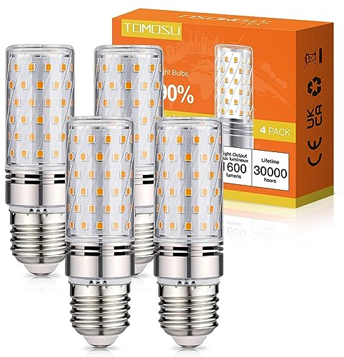 16W LED Glühbirne E27 Warmweiss 3000K, LED Birne E27 Extra Hell, 4 Stück | 1600LM LED Lampe E27 Schmal, entspricht 150W Halogenlampe, AC 220-240V, Nicht Dimmbar, 30000 Stunden