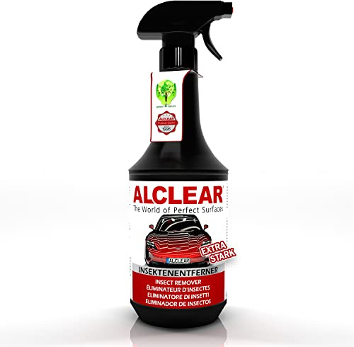 ALCLEAR 721IX Insektenentferner extra für Auto & Motorrad – 1000 ml Vorreiniger für Lack, Kunststoff und Chrom – löst schnell & schonend selbst hartnäckige & angetrocknete Insektenverschmutzungen