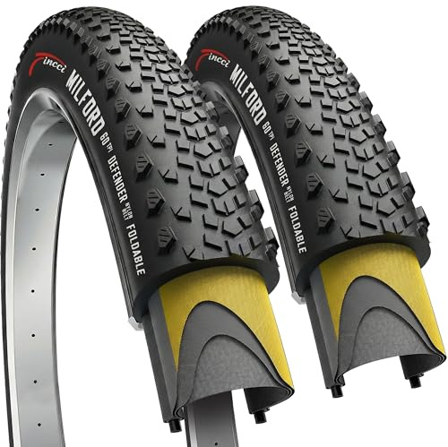 Fincci Gravel 42-622 Reifen - Paar Falt Fahrradreifen 28 Zoll 700x40c – Kevlar Fahrradmantel 28 x 1,6 Zoll mit 1 mm Nylon Pannenschutz mit 60 TPI für MTB, E-Bike, Hybrid-, Renn- & Tourenräder