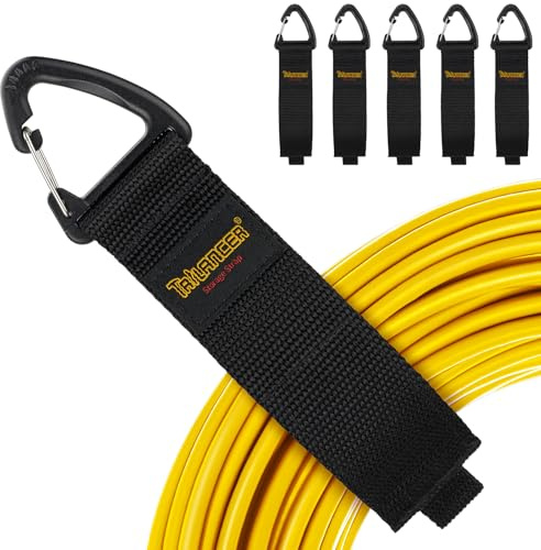 Verlängerungskabel-Organizer & Aufhänger bis 22kg(6er Pack). Klettbänder mit Dreieckschnalle für Kabel, Seile, Schläuche. Organisation und Aufbewahrung in Haus, Garage und Werkstatt，Designpatent