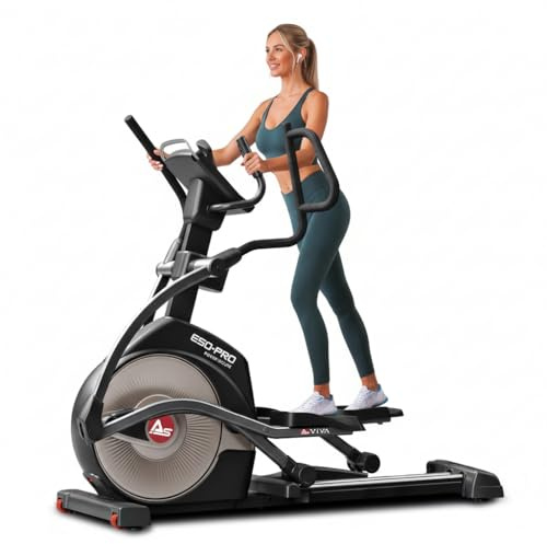 AsVIVA E50 Pro Crosstrainer, Ellipsentrainer Heimtrainer, elektrische Steigung, App Steuerung, Touchdisplay, leise, bis 150 kg