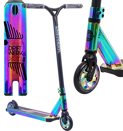 Driftwerk Stunt Scooter Freestyle Tretroller Kinderroller DS2+ Neochrome Rainbow