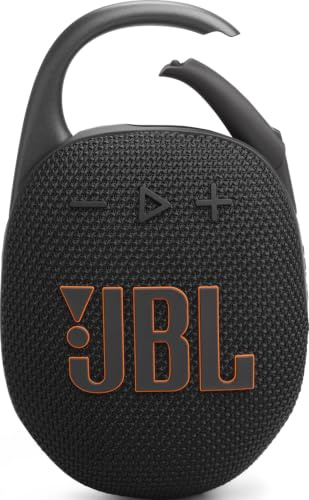 JBL Clip 5, Tragbare Bluetooth-Lautsprecher-Box, Schwarz | JBL Pro Sound, tiefem Bass und Playtime-Boost-Funktion, Wasserfest und Staubfest, 12 h Laufzeit