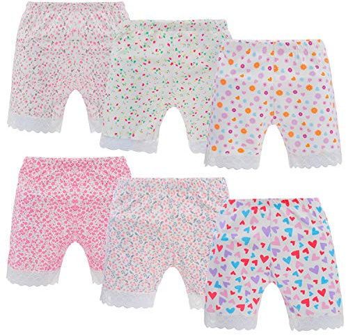 Anntry 2-12 Jahre altes Mädchen einfarbige Bikeshorts Sicherheitskleid Boyshort Höschen für Kleinkinder 6er Pack Unterwäsche (4-6 Jahre, Stil-1)