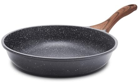 SENSARTE 28cm Antihaft Bratpfanne Skillet, Schweizer Granit Beschichtung Omelette Pfanne, Gesunde Stein Kochgeschirr Chef's Pan, Gasherd und Induktion Kompatibel