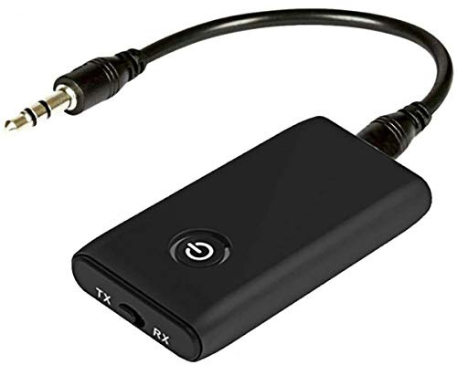 Bluetooth Adapter Audio 5.3, 2 in 1 Wireless Sender Empfänger, Bluetooth Transmitter Adapter mit 3,5mm Audio Kabel für MP3 /MP4 Kopfhörer HiFi Lautsprecher Radio Auto TV PC Laptop Tablet