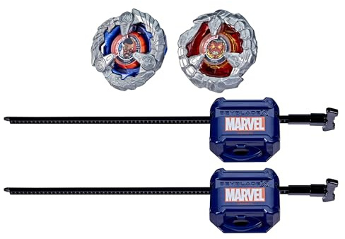 Hasbro Beyblade X und Marvel Collab, Captain America 4-70GB vs. Red Hulk 1-80R