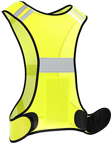 EAZY CASE Reflektorweste, Sicherheitsweste, flexibel einstellbar, Warnweste mit Reflektoren, atmungsaktiv, Reflektierende Weste, ideal zur Erhöhung der Sichtbarkeit im Straßenverkehr, Größe XS - L